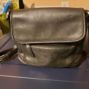 Black leather purse